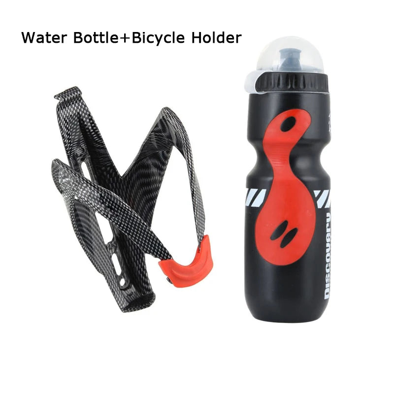 Bike Water Bottle with Bicycle Holder Cage Bracket Bicycle Cycling Sports Drink Jug DIY Water Bottle Portable Outdoor Drink Cup