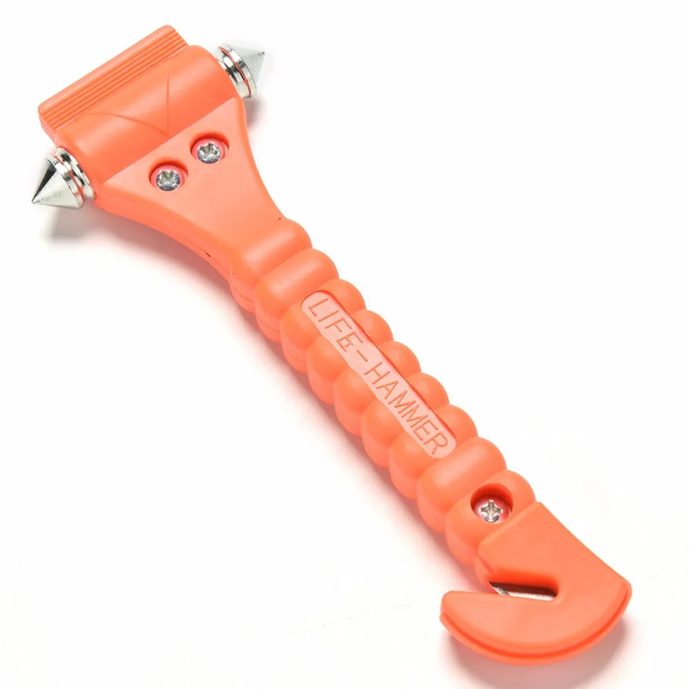 1Pcs Portable Safety Hammer Camping Driving Car Seat Belt Cutter Outdoor Survival Emergency Escape Hammer to Break Window Glass