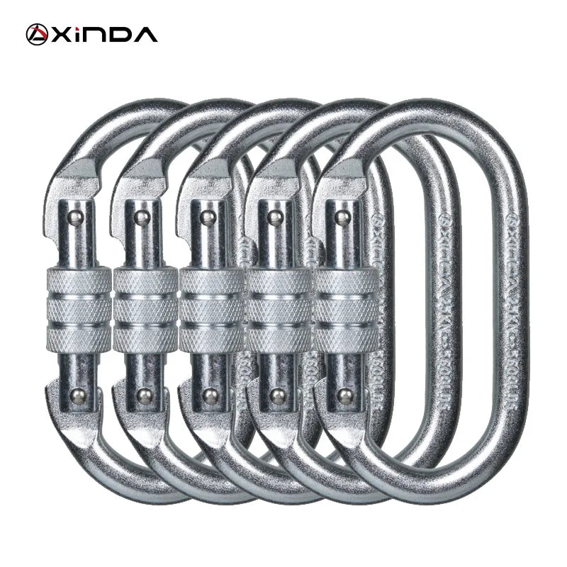XINDA Professional Outdoor Rock Climbing Tension Safety Supervivencia Lock Equipment Carabiner Camping Hiking Survival Kit