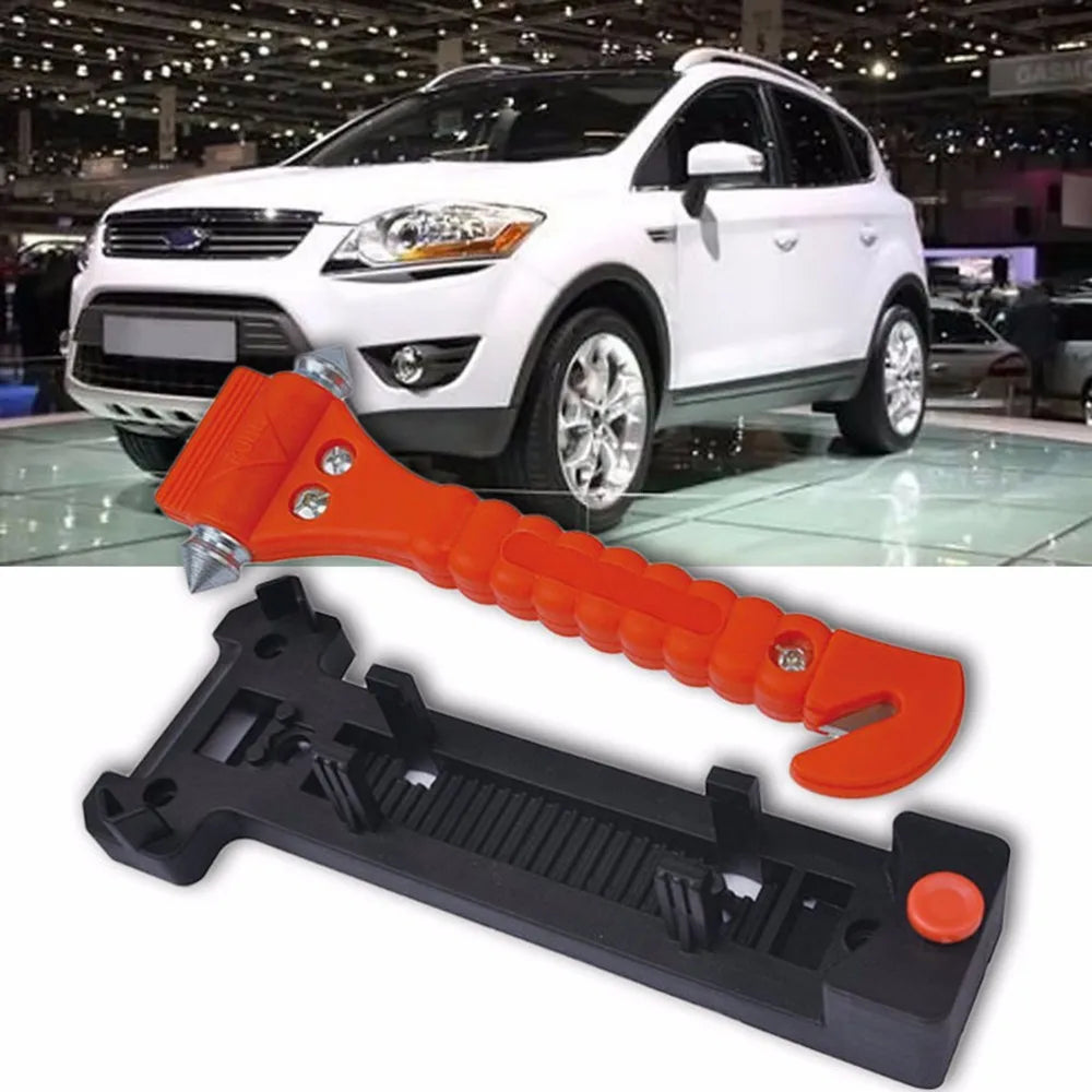 1Pcs Portable Safety Hammer Camping Driving Car Seat Belt Cutter Outdoor Survival Emergency Escape Hammer to Break Window Glass