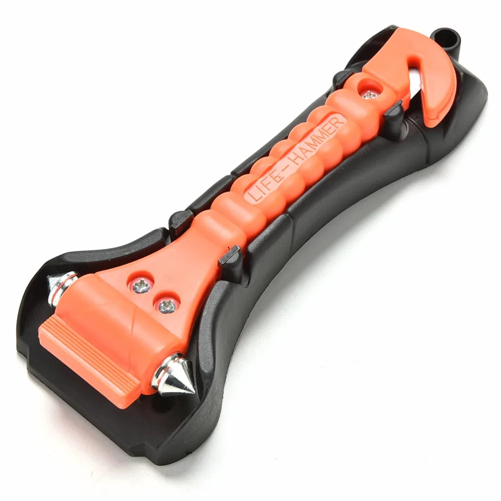 1Pcs Portable Safety Hammer Camping Driving Car Seat Belt Cutter Outdoor Survival Emergency Escape Hammer to Break Window Glass