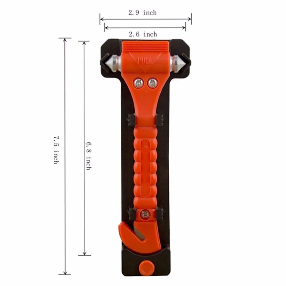 1Pcs Portable Safety Hammer Camping Driving Car Seat Belt Cutter Outdoor Survival Emergency Escape Hammer to Break Window Glass