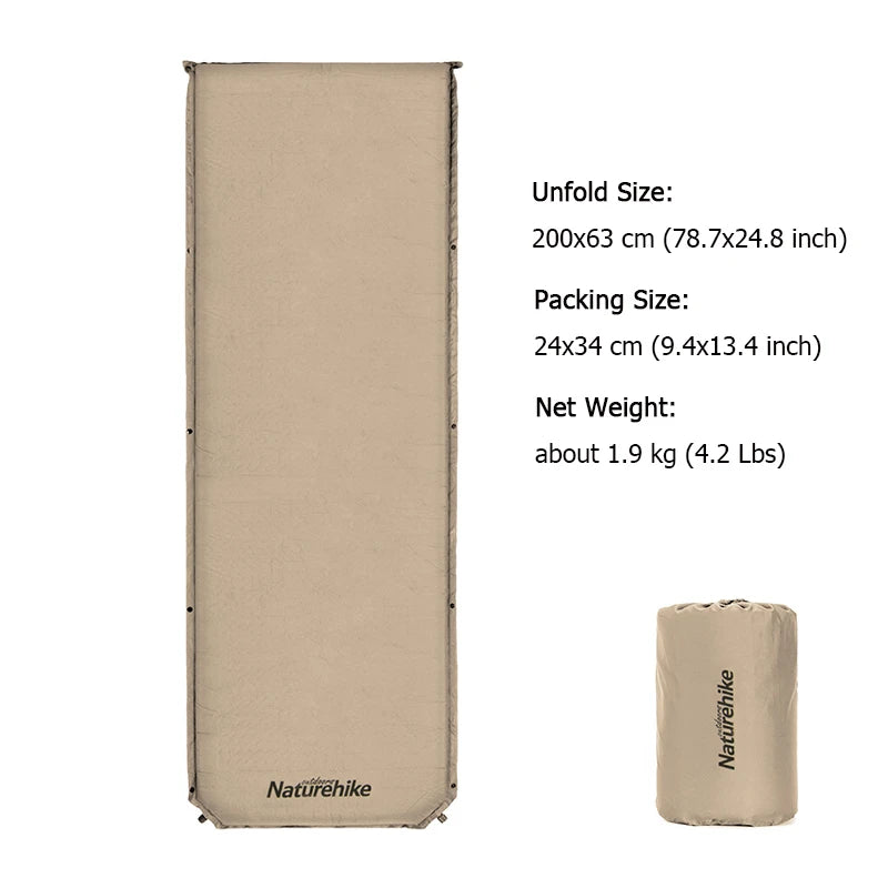 Naturehike Camping Mat D03 Inflatable Mattress Outdoor Travel Sleeping Pad 5cm Thicken Splicing Tent Mat Self-inflating Mat