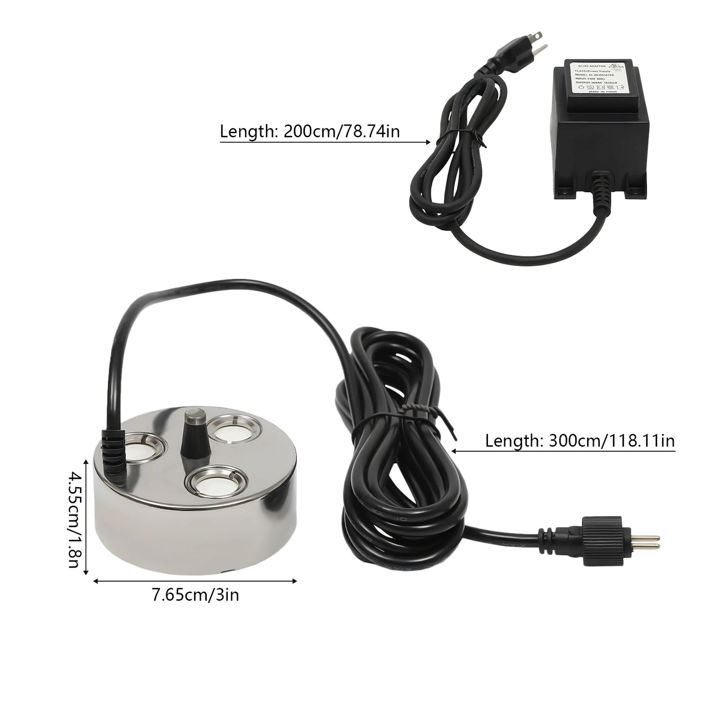 3-Head Ultrasonic Mist Maker Fogger AC 36V 60W Air Humidifier Hydroponics Water Fountain Pond Fog Machine 900ml/h