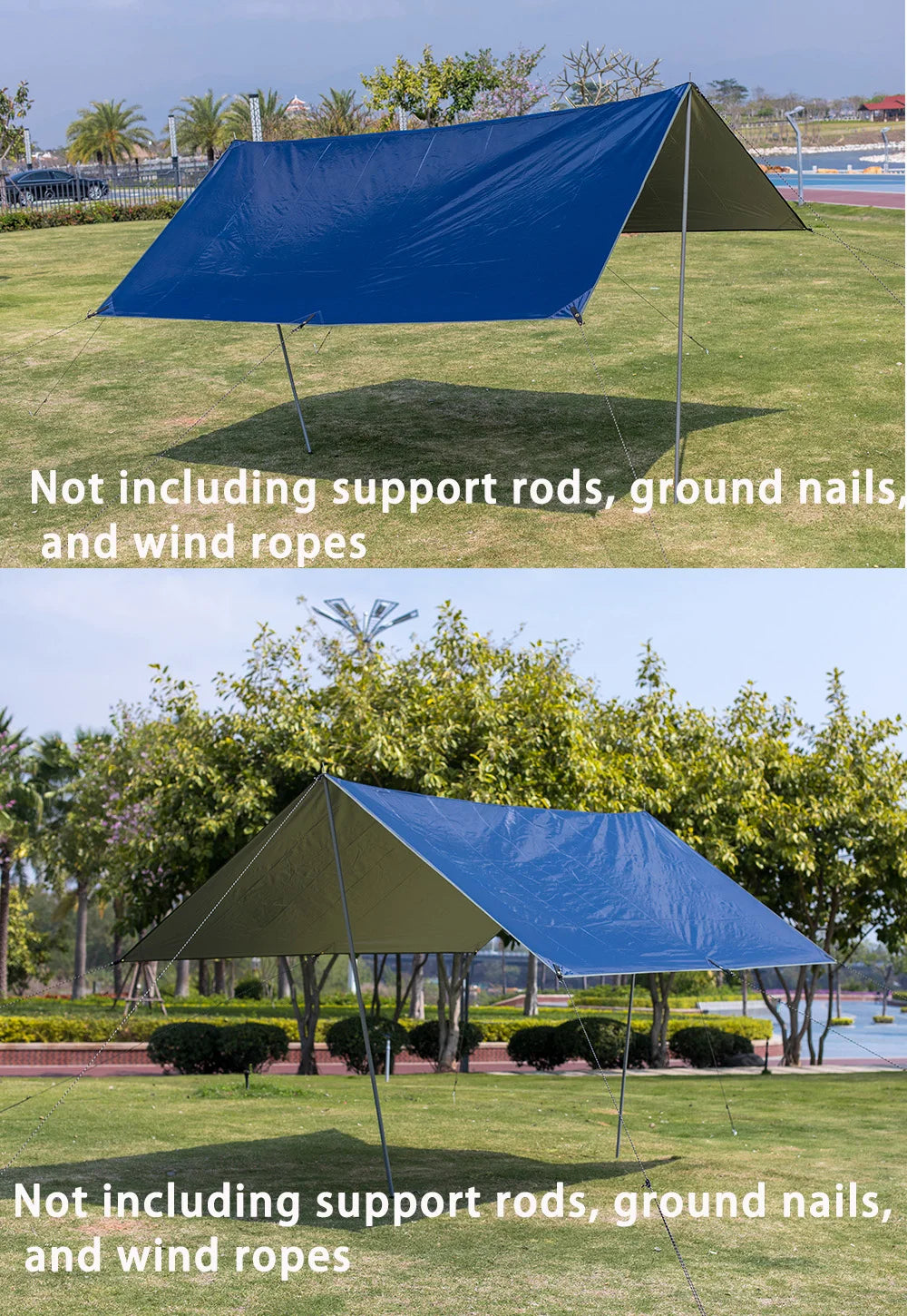 Waterproof Oilcloth Tent Sunshade Super Light Garden Canopy Sunshade Outdoor Camping Sunshade Tarpaulin Tourist Beach Sunshade