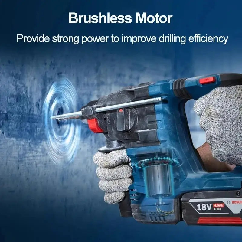 BOSCH GBH 185-LI GDE12 Brushless Cordless Rotary Hammer Impact Drill Vacuum Cleaner 18V Electric Hammer Power Tools SET