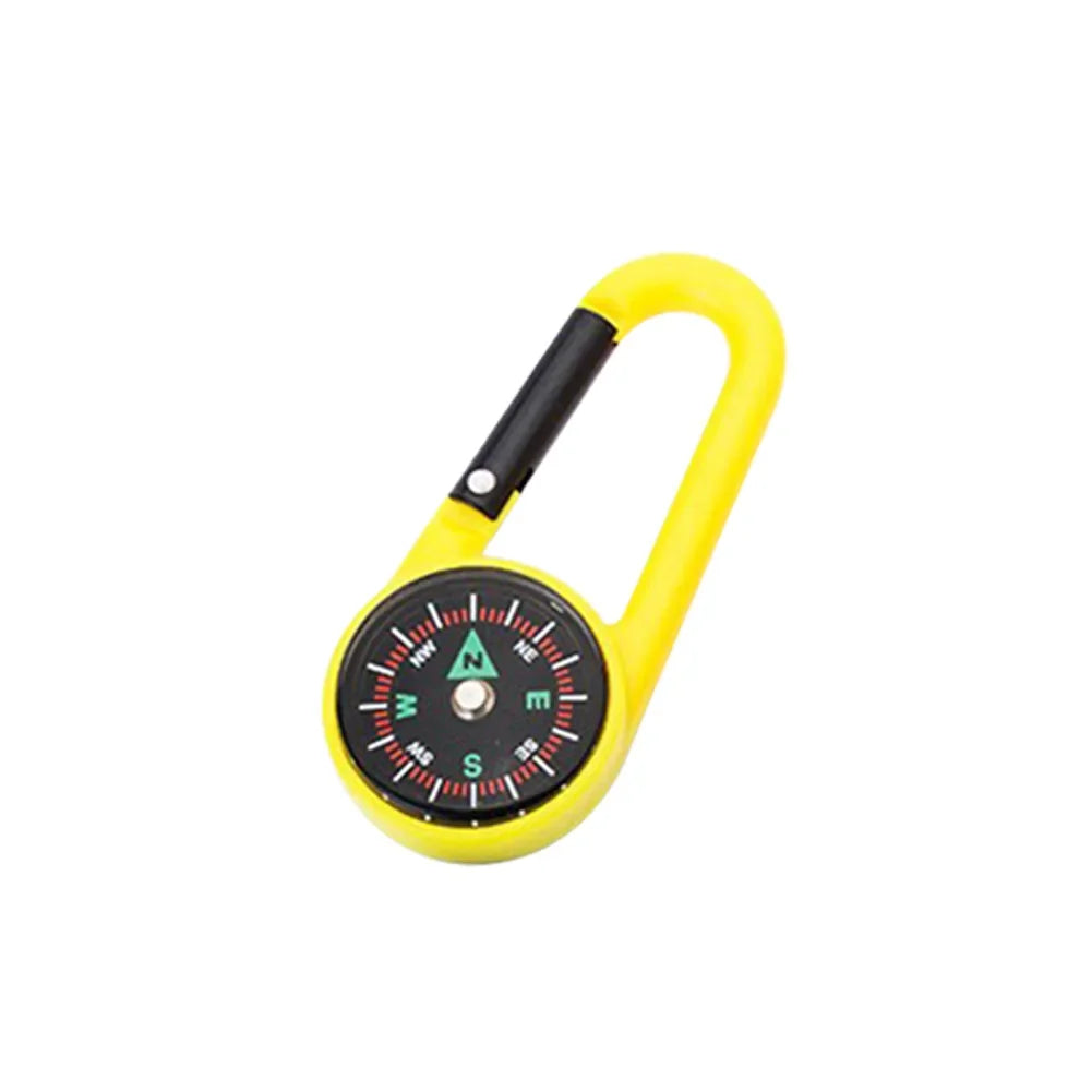 Mixed Colour Outdoor Camping Hiking Tactical Survival Mini Compass Carabiner Children's Toy Compass Small Gift