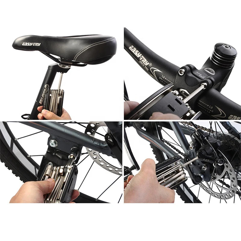 Multifunctional Bike Tool 16 In 1 Pocket Mini Bicycle Repair Tool Portable Bike Bicycle Screwdriver Repair Cycling Tool
