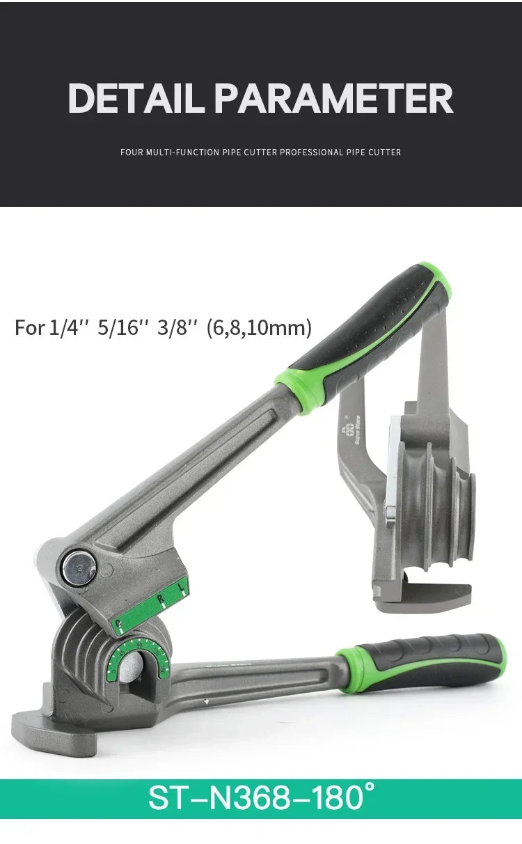 Pipe Bender Tool DSZH ST-N368-180 Tubing Bender 3-in-1 180° HVAC Copper Aluminum Tubes Bending Tool for Air Conditioning Repair