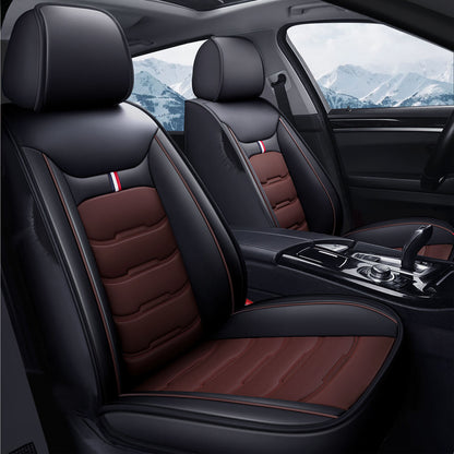 Full Set Leather Car Seat Cover 5-Seat Front + Rear Protectors For Toyota RAV4