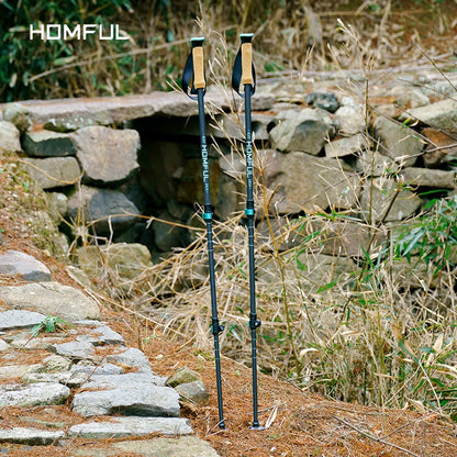 Homful Nordic 195g/pc Trekking poles Walking sticks Alpenstock Telescopic ultralight  Premium Carbon Adjustable with Quick Lock