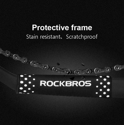 ROCKBROS Bicycle Frame Protection Ultralight MTB Bike Frame Protector Chain Rear Fork Guard Cover Cycling Chain Cover Black