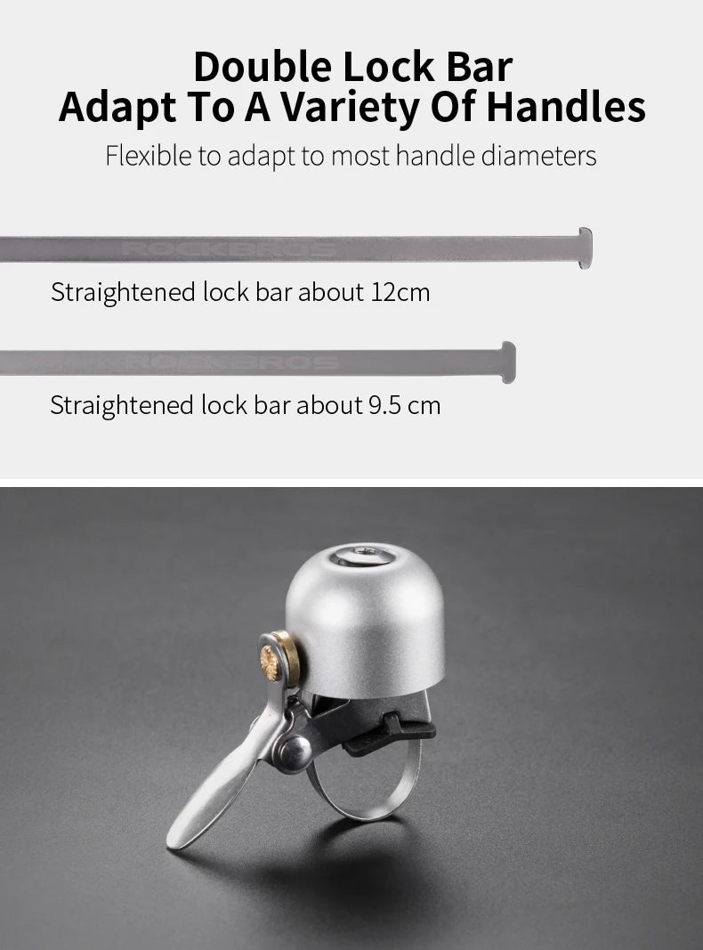 ROCKBROS Bike Bell Cycling Ring Bicycle Retro Classical Bells Clear Sound Quality MTB Road Safety Warning Alarm Bike Bells