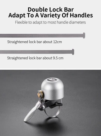 ROCKBROS Bike Bell Cycling Ring Bicycle Retro Classical Bells Clear Sound Quality MTB Road Safety Warning Alarm Bike Bells