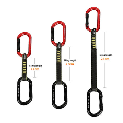 XINDA Rock Climbing Quickdraw Sling Professional Safety Lock Extenders Carabiner Mountaineer Outdoor Protect Kits
