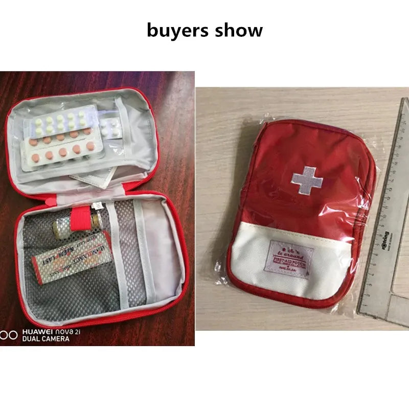 Emergency Kit Bags Portable First Aid Kit Bag Outdoor Safety Survival Pouch Travel Package Medical Bag Divider Storage Organizer