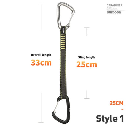 XINDA Rock Climbing Quickdraw Sling Professional Safety Lock Extenders Carabiner Mountaineer Outdoor Protect Kits