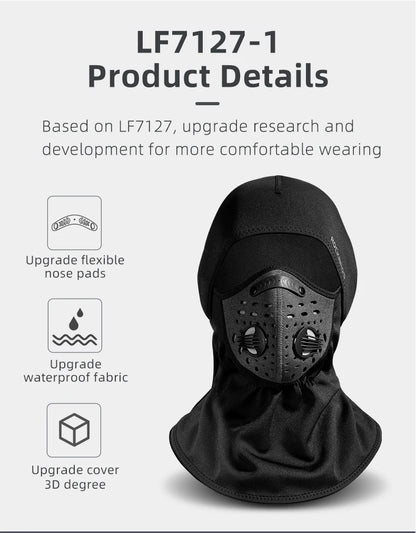ROCKBROS Cycling Face Keep Warm Winter Climbing Hiking Fleece Thermal Windproof Balaclava Running Fishing Skiing Hat Headwear