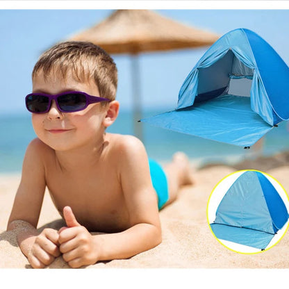 Beach Tent 165*150*110cm Pop-up Automatic Opening Anti-ultraviolet Full Shade Tent Family Ultralight Folding Tent Travel Camping