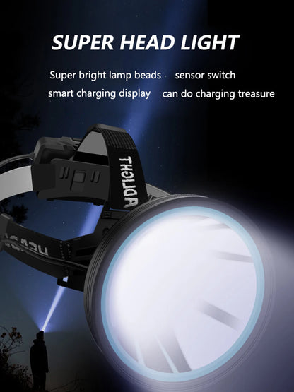 Brand New Xhp90.2 White Yellow LED Headlamp Headlamp Headlamp Torch 32W XHP50 3* 18650 Battery Power Pack 7800mah Light