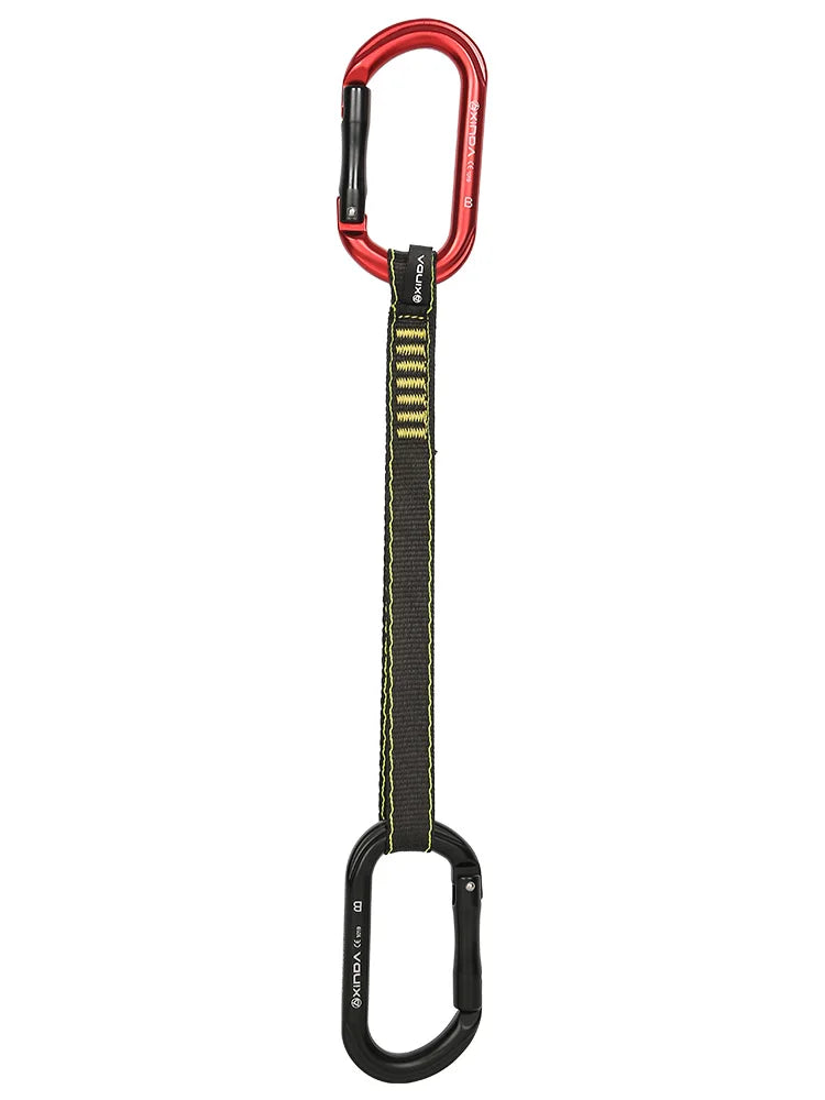 XINDA Rock Climbing Quickdraw Sling Professional Safety Lock Extenders Carabiner Mountaineer Outdoor Protect Kits