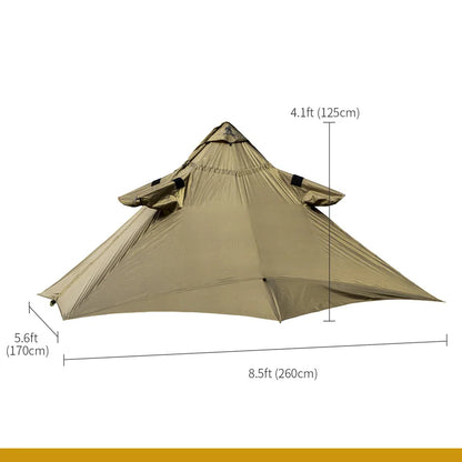 Onetigris Multiuse Raincoat Configurable Outdoor Tent TENTSFORMER Poncho Shelter 1500mm Waterproof 3 Season Single Tent