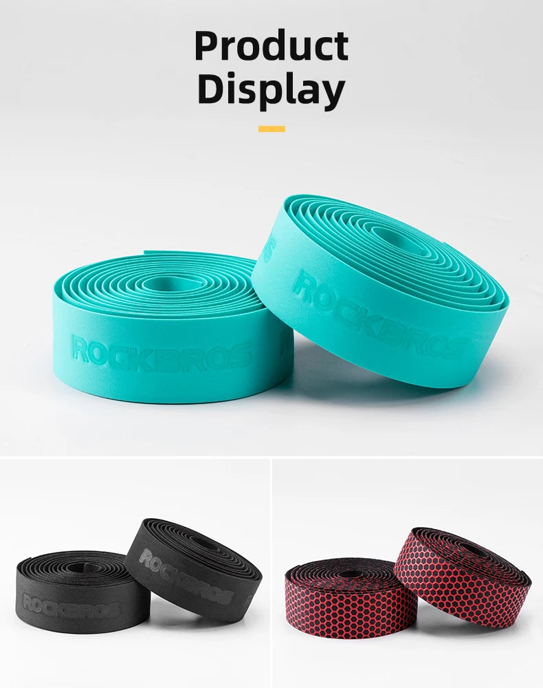 ROCKBROS Bicycle Handlebar Tape Non-Slip Shock Absorbing Belt Ultralight Wear-Resistant Cycling Strap MTB Road Bike Accessories