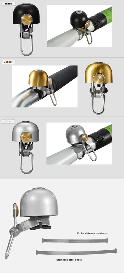 ROCKBROS Bike Bell Cycling Ring Bicycle Retro Classical Bells Clear Sound Quality MTB Road Safety Warning Alarm Bike Bells