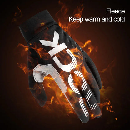 ROCKBROS Cycling Gloves Touch Screen Waterproof MTB Bike Bicycle Gloves Thermal Warm Motorcycle Winter Autumn Sports Equipment