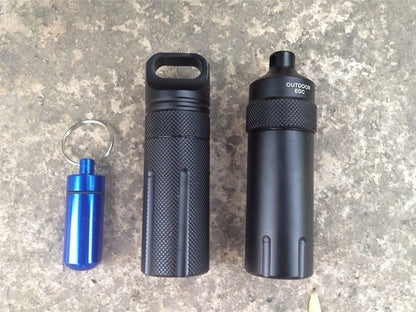 Outdoor Strong CNC Waterproof Emergency First Aid Kits Safety Survival Pill Bottle Aluminium Camping EDC Tank Box for Cigarettes