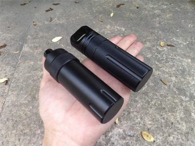 Outdoor Strong CNC Waterproof Emergency First Aid Kits Safety Survival Pill Bottle Aluminium Camping EDC Tank Box for Cigarettes