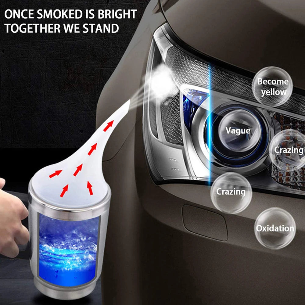 Car Headlight Polishing Kit 100ML/50ML Headlight Restoration Liquid Polymer Headlamp Renovation Repair Clean Kit Automobile Tool