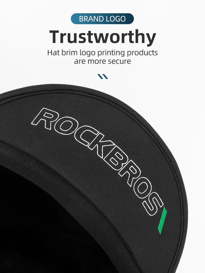 ROCKBROS Cycling Cap Winter Men Women Windproof Fleece Keep Warm Hat For Motorcycle Ski Outdoor Sports Headwear Accessories