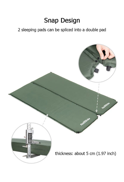 Naturehike Camping Mat D03 Inflatable Mattress Outdoor Travel Sleeping Pad 5cm Thicken Splicing Tent Mat Self-inflating Mat
