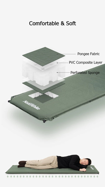 Naturehike Camping Mat D03 Inflatable Mattress Outdoor Travel Sleeping Pad 5cm Thicken Splicing Tent Mat Self-inflating Mat