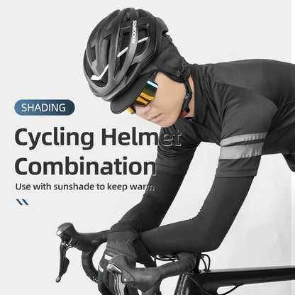 ROCKBROS Cycling Cap Winter Men Women Windproof Fleece Keep Warm Hat For Motorcycle Ski Outdoor Sports Headwear Accessories