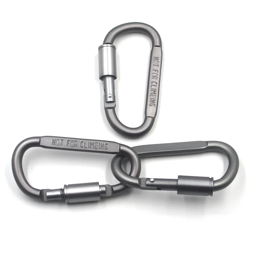 MNFT 10PCS Outdoor Equipment Fishing Tents Snap Safety Hook Buckle With Lock Alloy Camping Gear Travel Kit Survival Carabiner