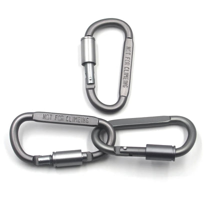 MNFT 10PCS Outdoor Equipment Fishing Tents Snap Safety Hook Buckle With Lock Alloy Camping Gear Travel Kit Survival Carabiner