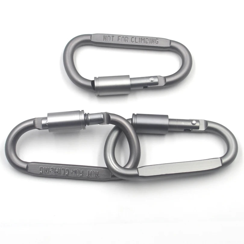 MNFT 10PCS Outdoor Equipment Fishing Tents Snap Safety Hook Buckle With Lock Alloy Camping Gear Travel Kit Survival Carabiner