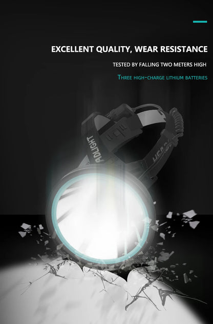 Brand New Xhp90.2 White Yellow LED Headlamp Headlamp Headlamp Torch 32W XHP50 3* 18650 Battery Power Pack 7800mah Light