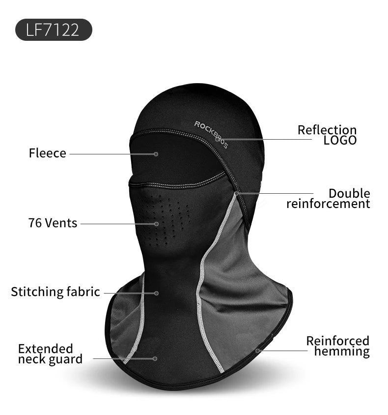 ROCKBROS Winter Ski Face Scarf Face Mask Cycling skiing running sport Training Balaclava Winderproof Bicycle Accessory