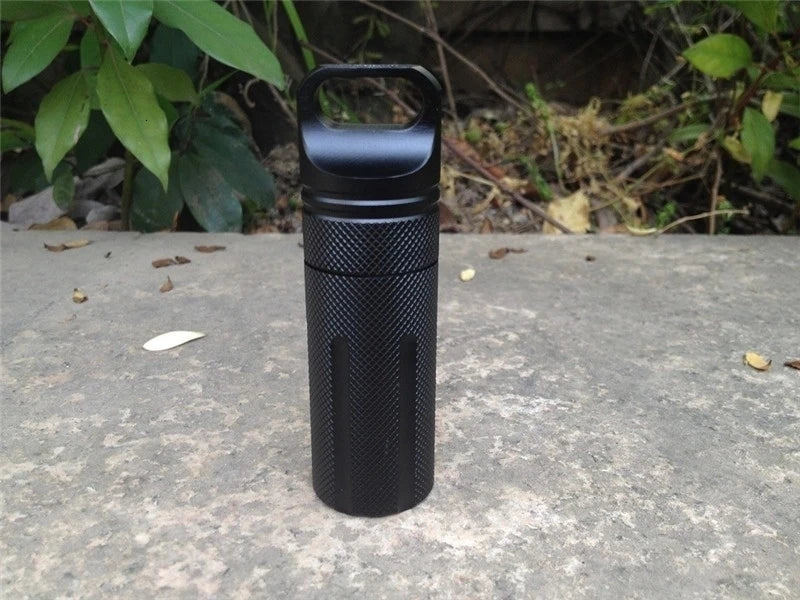 Outdoor Strong CNC Waterproof Emergency First Aid Kits Safety Survival Pill Bottle Aluminium Camping EDC Tank Box for Cigarettes