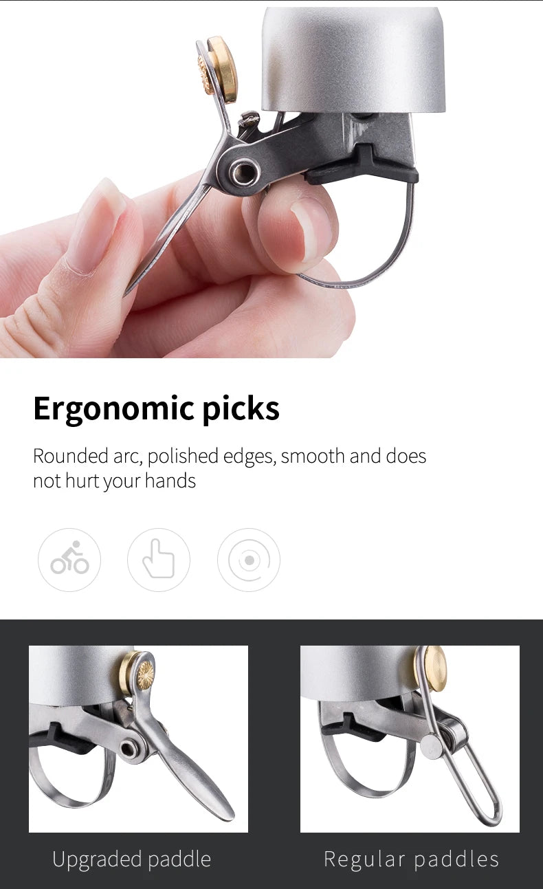 ROCKBROS Bike Bell Cycling Ring Bicycle Retro Classical Bells Clear Sound Quality MTB Road Safety Warning Alarm Bike Bells