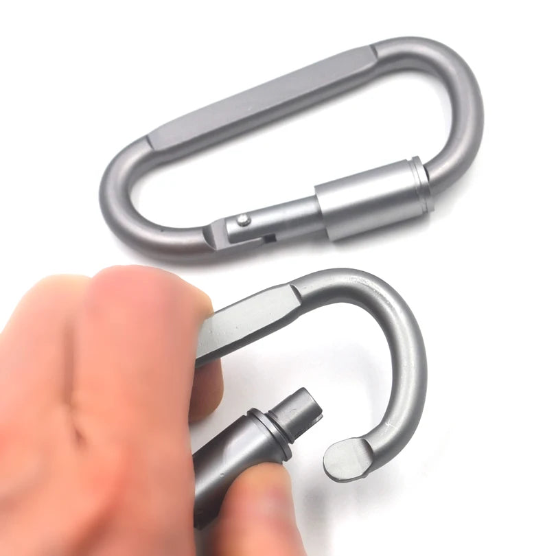 MNFT 10PCS Outdoor Equipment Fishing Tents Snap Safety Hook Buckle With Lock Alloy Camping Gear Travel Kit Survival Carabiner