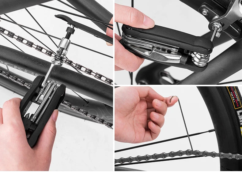 ROCKBROS Mountain Bicycle Tools Sets Bike Bicycle Repair Tools Kit Hex Spoke Wrench Mountain Cycle Screwdriver Tool 16 in 1