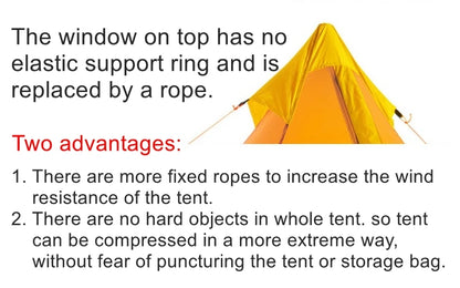 Knot 860g Ultralight Camping Rodless Pyramid Tent 4-8 Person Large Tarp 20D Nylon Both Sides Silicon Coating Outdoor Hikeburger