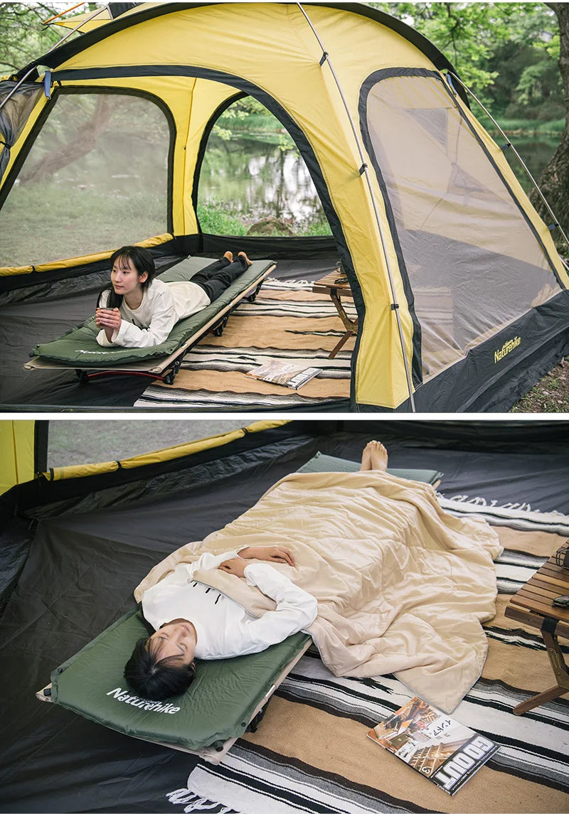 Naturehike Camping Mat D03 Inflatable Mattress Outdoor Travel Sleeping Pad 5cm Thicken Splicing Tent Mat Self-inflating Mat