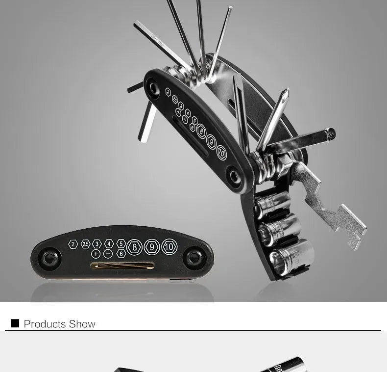 ROCKBROS Mountain Bicycle Tools Sets Bike Bicycle Repair Tools Kit Hex Spoke Wrench Mountain Cycle Screwdriver Tool 16 in 1