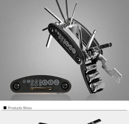 ROCKBROS Mountain Bicycle Tools Sets Bike Bicycle Repair Tools Kit Hex Spoke Wrench Mountain Cycle Screwdriver Tool 16 in 1