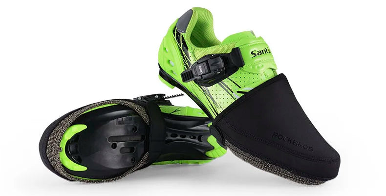 ROCKBROS Cycling Shoes Cover Windproof Abrasion Resistant Fabric Keep Warm Half Overshoe MTB Road Bicycle Shoe Covers Black